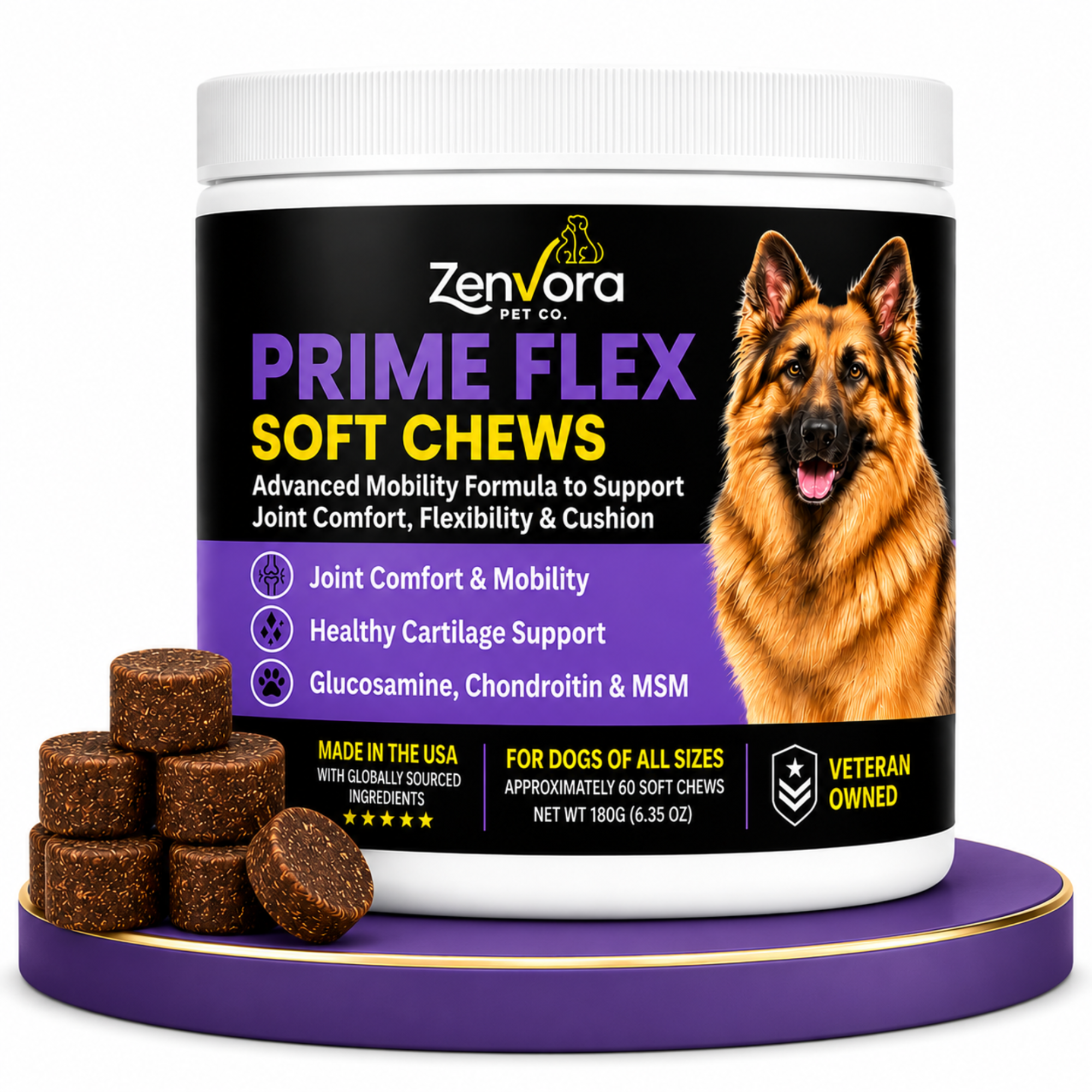 Prime Flex Hip & Joint Soft Chews for Dogs