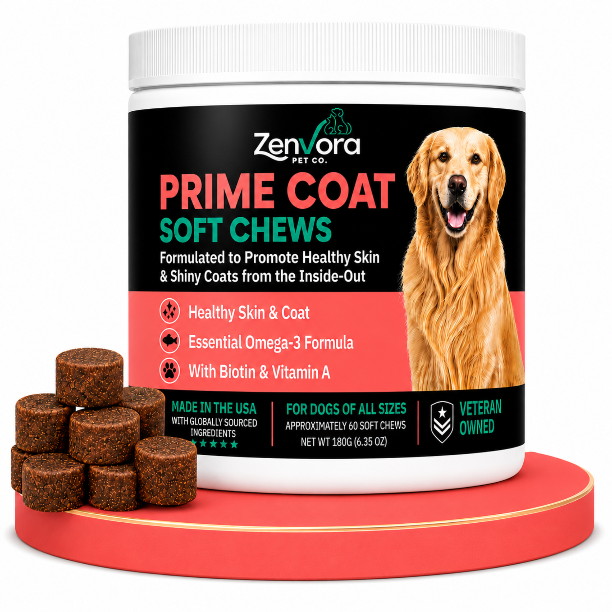 Prime Coat Soft Chews for Skin & Coat