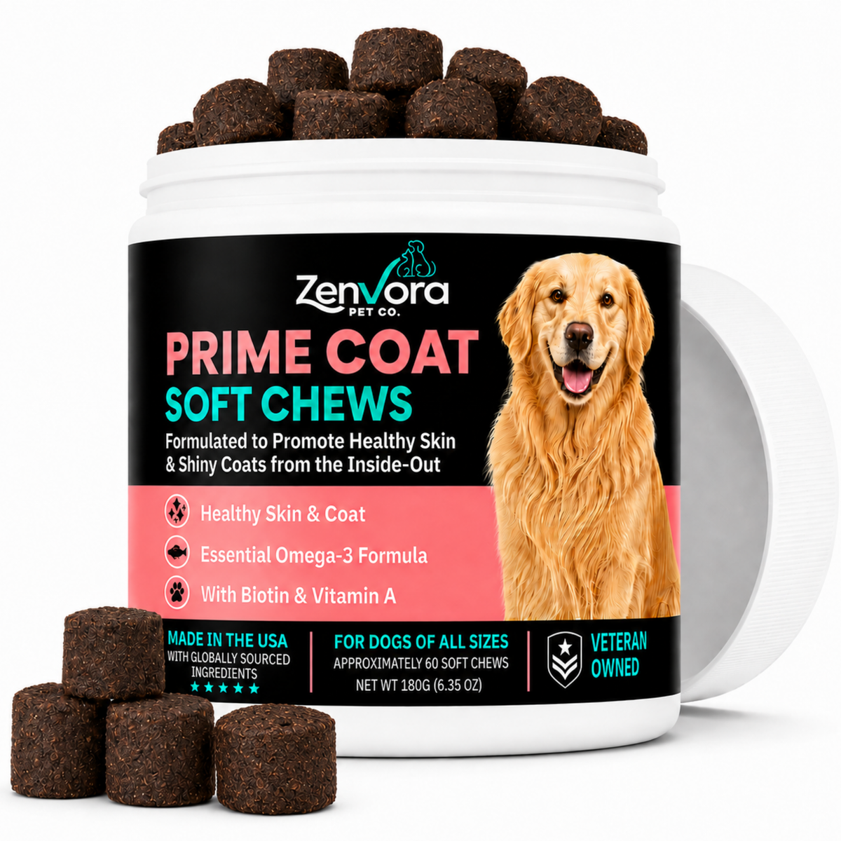 Prime Coat Soft Chews for Skin & Coat