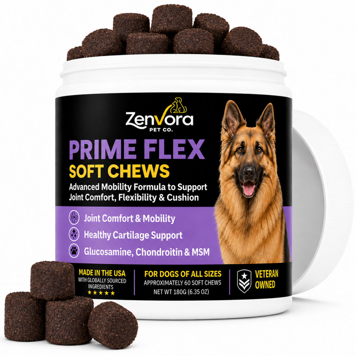 Prime Flex Hip & Joint Soft Chews for Dogs